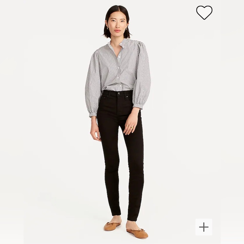 J.Crew 9” high rise toothpick jeans - black - size 29